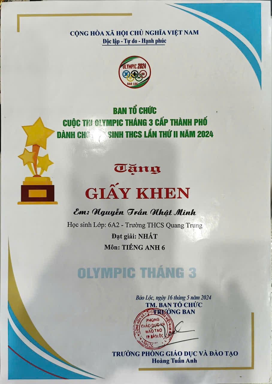 City-level English Olympiad - Perfect Score (20/20)