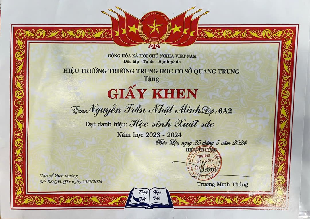 Excellent Student - Grade 6