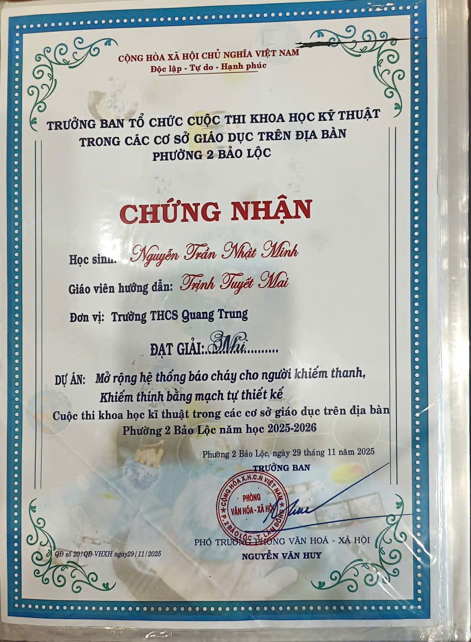 Science & Technology Contest - 1st Prize