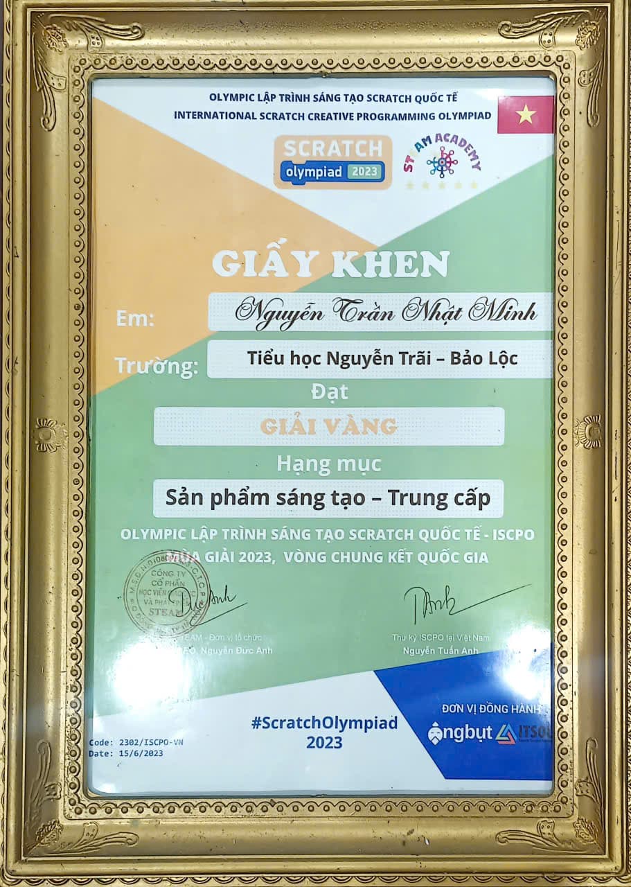 International Scratch Creative Programming Olympics - Gold Medal