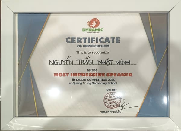 Most Impressive Speaker - Talent Competition