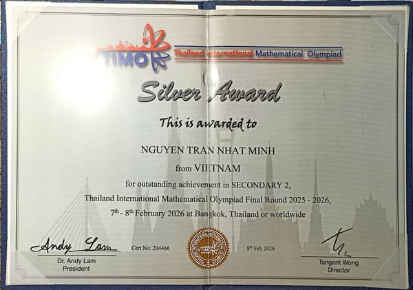 3rd Prize - National English Olympiad (Grade 8, Provincial Level)